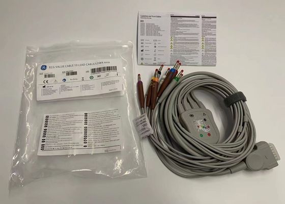 Cable de ECG de chumbo 10 cinza com 15 pinos Conector de banana padrão dos EUA 4.0