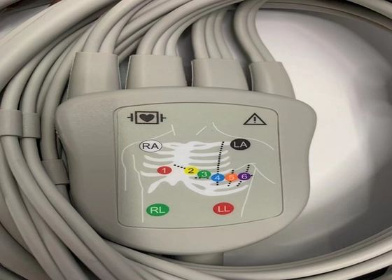 Cable de ECG de chumbo 10 cinza com 15 pinos Conector de banana padrão dos EUA 4.0