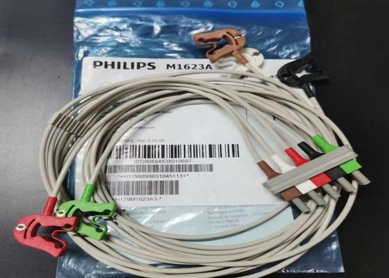 PHILIP M1623A Consumíveis de dispositivos médicos, 5 Cabo de ECG de chumbo 989803104511