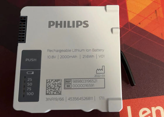 989803196521 Bateria de íons de lítio recarregável para monitor de paciente Philip IntelliVue