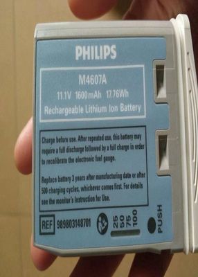 M4607A Bateria de equipamento médico, Bateria recarregável de iões de lítio 11,1V 1600mAh 17,76Wh