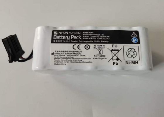 2800mAh Bateria recarregável Ni Mh, 12v Nkb 301v Nihon Kohden