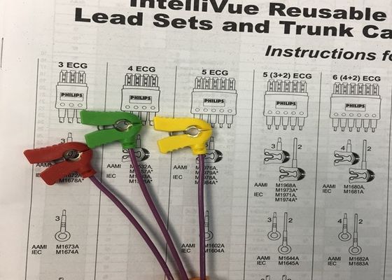 M1626A Interlivue Reutilizáveis ECG Set de Chumbo Cabos Para Hospitais Clínicas