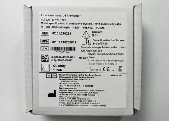 US Transducer Sonda de Ultrassonografia Fetal 4 Agulhas Impermeável IPX8 MS3-109301