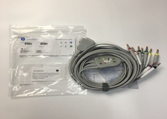 10 Peças de substituição para ECG de chumbo Cabo GE2104726-001 Norma UE