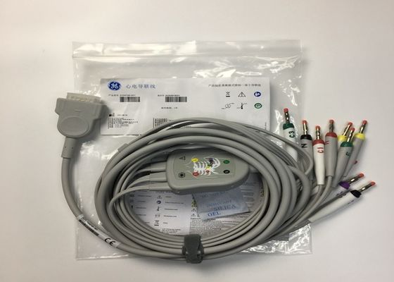 10 Peças de substituição para ECG de chumbo Cabo GE2104726-001 Norma UE