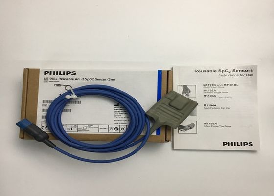 Phlip M1191BL Equipamento Médico Peças sobressalentes, Sensor SpO2 para Adultos 3M D Forma 8 pinos