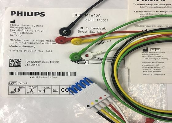 M1645A IntelliVue Equipamento Médico Peças sobressalentes Cabos 5 Leadset