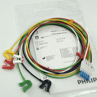PHILIP Monitor do Paciente Dispositivo Médico Consumíveis CBL 5 Leadset Grabber IEC ICU REF M1971A 989803125851