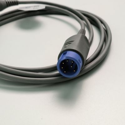 REF SHEC3 Cabo de extensão de oxigénio sanguíneo 2M Cabeça Redonda Azul Single Slot 7 Pin L 2,0 metros