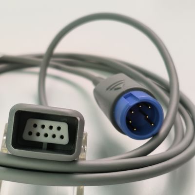 REF SHEC3 Cabo de extensão de oxigénio sanguíneo 2M Cabeça Redonda Azul Single Slot 7 Pin L 2,0 metros