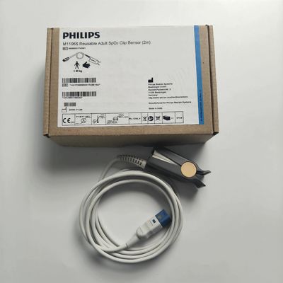 PHILIP Original M1196S Sensor de clipe SpO2 para adultos reutilizável (2m) REF:989803174381