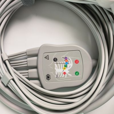 Máquina de eletrocardiograma integrada 12 fio de chumbo 15 pin cabeça de banana 4.0 Guia de peito 3.2M
