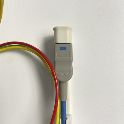 Três guias de pinça europeia padrão com conector de oxigénio no sangue ECG 3 gravatores de chumbo REF:989803171911