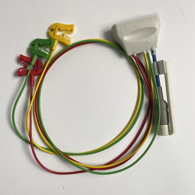 Três guias de pinça europeia padrão com conector de oxigénio no sangue ECG 3 gravatores de chumbo REF:989803171911