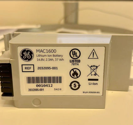 GE MAC1600 Bateria da máquina de ECG 14,8V 2,3Ah 37Wh REF 2032095-001