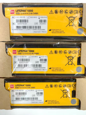REF:1141-000156 Baterias de equipamento médico Medtronic LIFEPAK 1000 Bateria de desfibrilador 12V 4.5Ah 54Wh