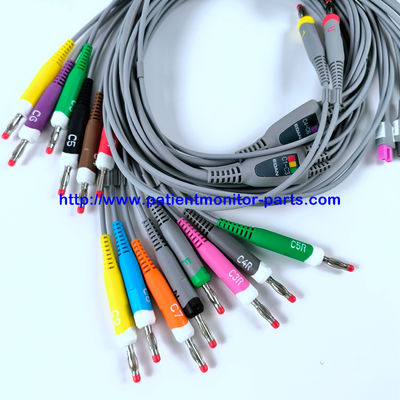 EDAN ECG CABLE 18-Lead 4MM Banana IEC Reutilizável REF EL16DIB181 IPN 01.57.471394