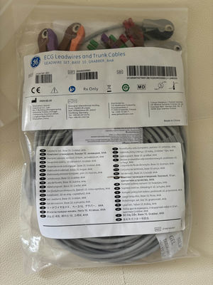 GE 2104749-001 -Conjunto 10 Condução de ECG e cabo de tronco,AHA