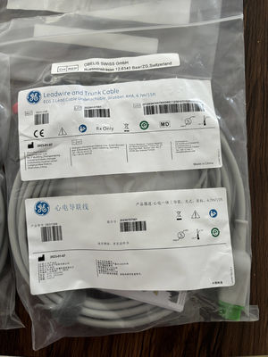 GE Leadwire And Trunk Cable REF: 5831398 ECG 3 LEAD CABLE UNDETACHABLE GRABBER AHA 4.7M 15FT