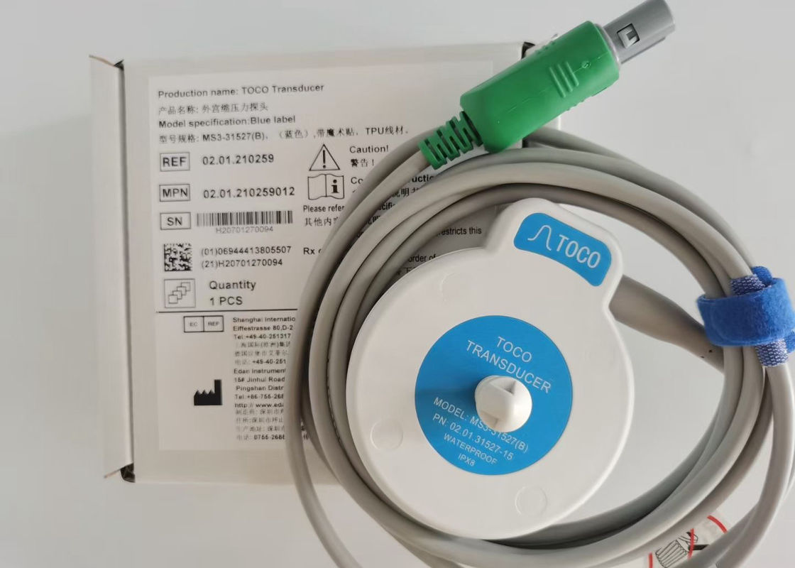 MS3-31527 Toco Transducer Probe 6 Agulha Single Slot Blue Ribbon Velcro 2,5m comprimento