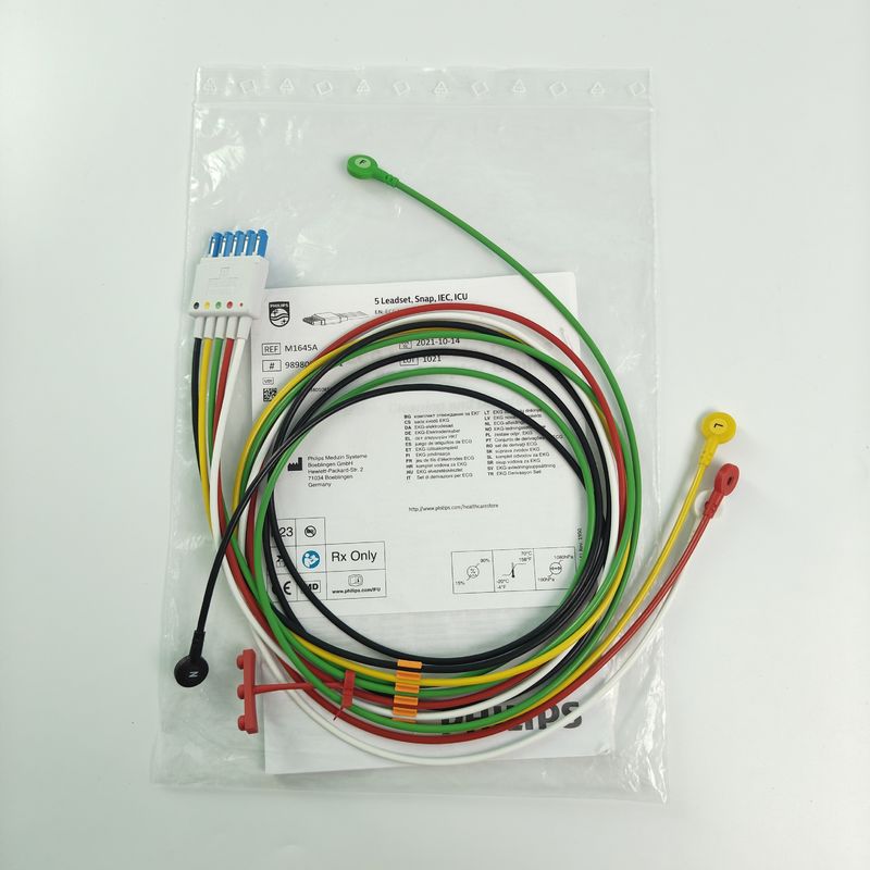 Acessórios originais de monitoramento do paciente CBL 5 Leadset Snap IEC ICU REF M1645A 989803145001