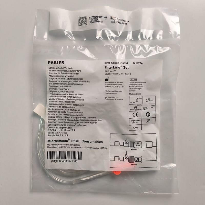 Sensor de tubo de amostragem de micro-fluxo de CO2 para tubo de secagem para adultos e crianças REF: M1921A Ou 989803105541