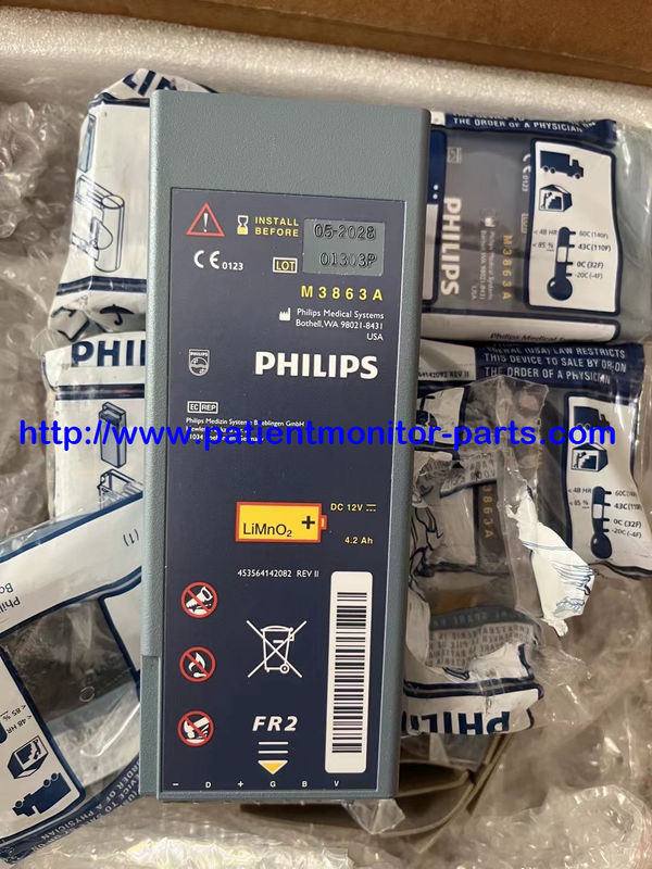 Baterias originais de equipamento médico para M3863A DC 12V 4.2Ah Para PHILIP FR2 AED