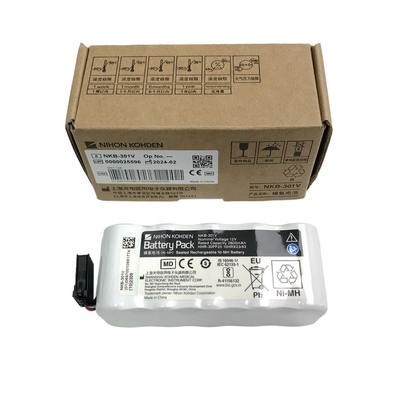 NIHONKOHDEN NKB-301V Bateria recarregável Ni-MH Selada Voltagem nominal 12v Capacidade nominal 2800mAh